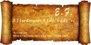 Ellenbogen Flórián névjegykártya